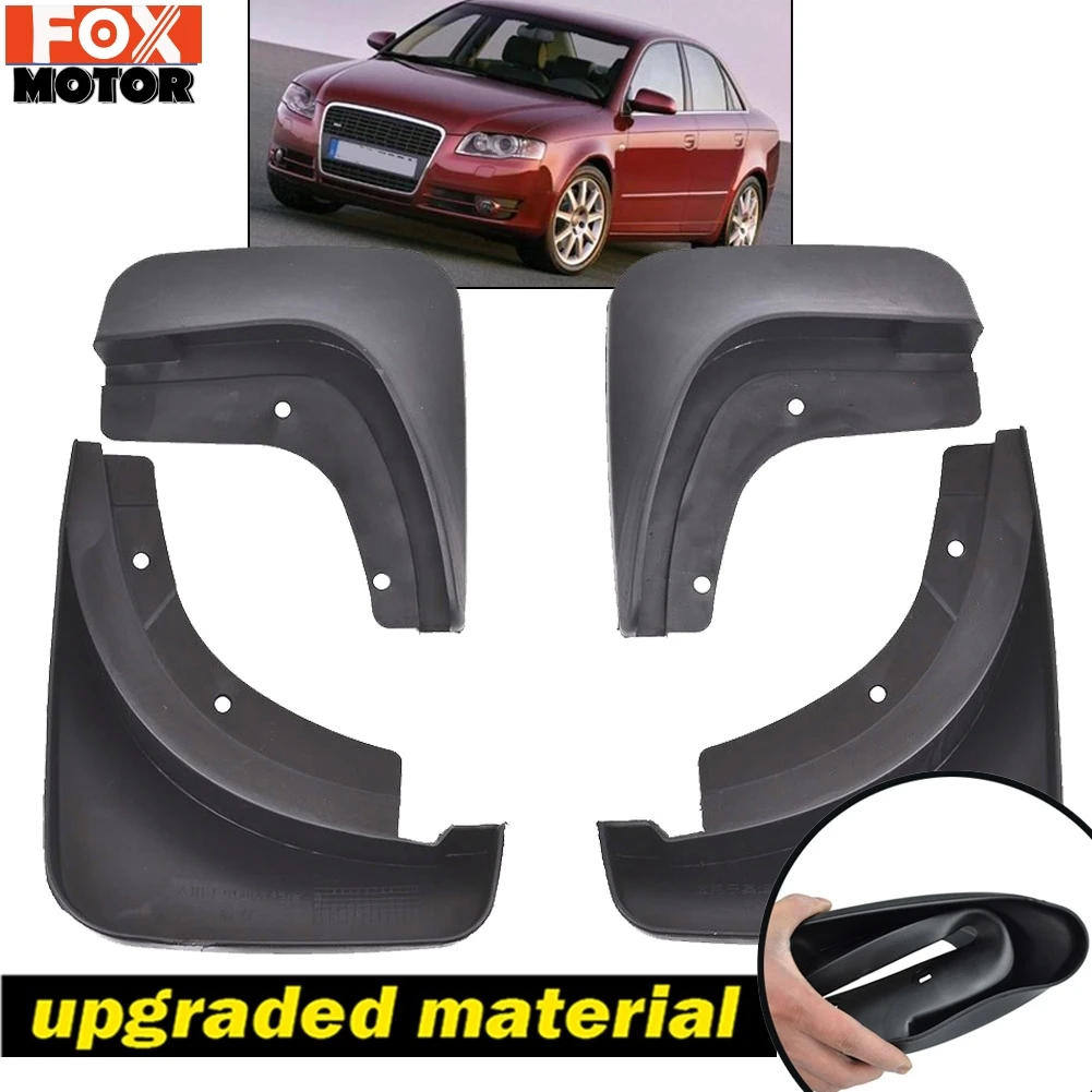 Передние и задние брызговики Брызговики подходят для Audi A4 B7 2005 2006 2007 2008 Брызговики крыло брызговиков аксессуары
