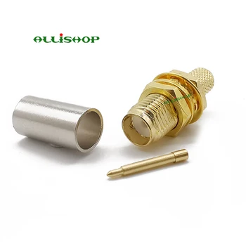 

20Pcs PR SMA Female Plug Connector RF Coax SMA Connector Crimp for RG58 RG142 RG400 LMR195 RG223 Cable RF SMA Connector