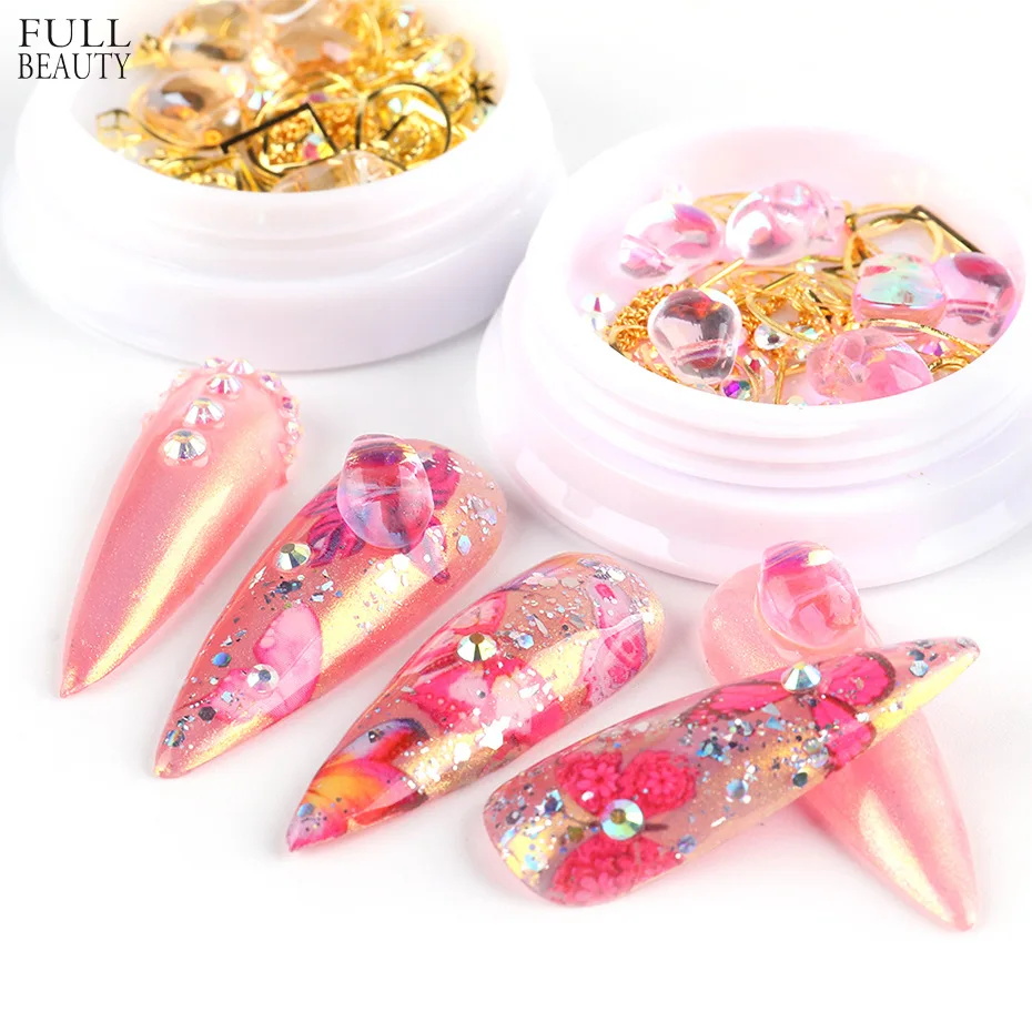 New Nail Ornament Japanese Accessories Crystal Mixed Diamond Transparent Shaped Metal Galaxy Stone NAIL rhinestone | Красота и