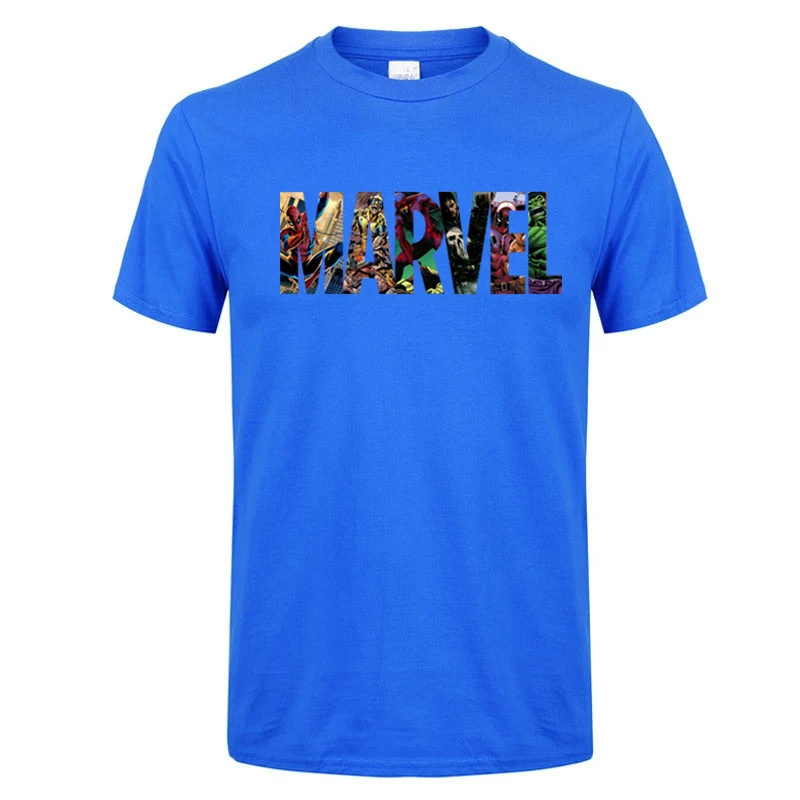 Новая футболка Marvell, модная мужская хлопковая Повседневная футболка с коротким рукавом, футболка "Марвел", мужские и женские футболки, подарок для мальчика