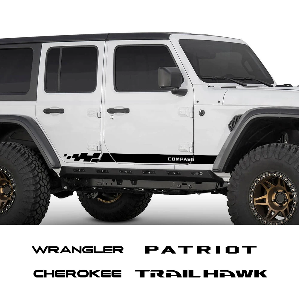 2 шт. виниловые наклейки для Jeep Wrangler JK JL Cherokee Patriot Trail Hawk Compass | Автомобили и