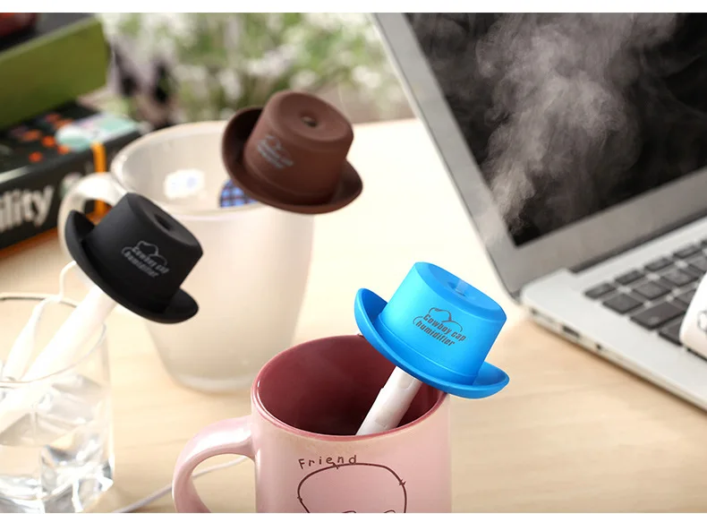 USB мини-увлажнитель воздуха, арома-диффузор, креативный ковбойский головной убор, маленький увлажнитель, сделай сам, с крышкой, увлажнитель, портативный