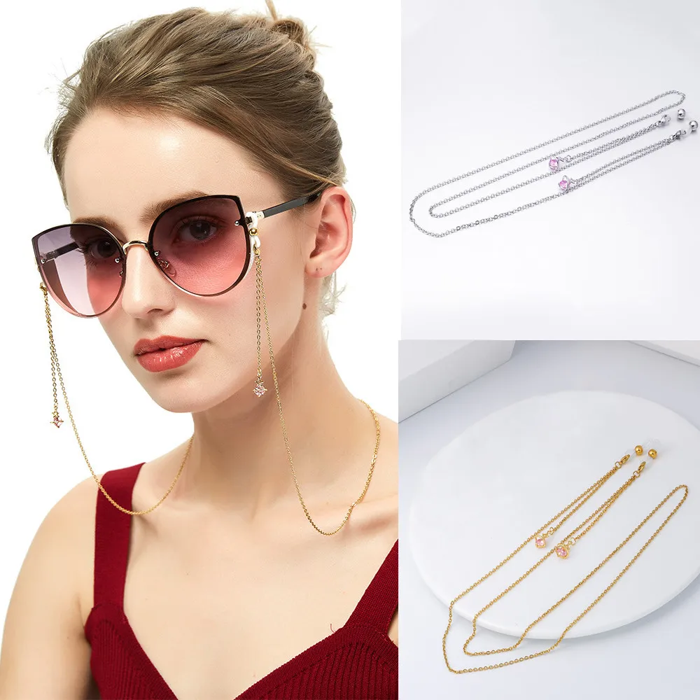 

Fashion Chic Womens Eyeglass Chains Sunglasses Reading Beaded Glasses Chain Eyewears Cord Holder neck strap Rope 81CM