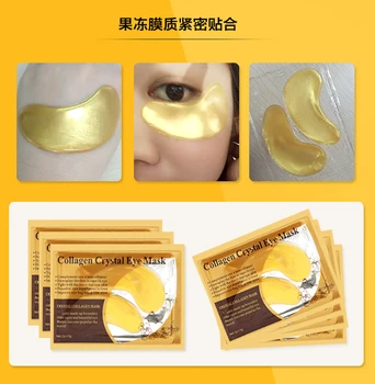 

10pcs Hot sale Gold Crystal collagen Eye Mask eye patches skin care 10pcs=5 pack 70