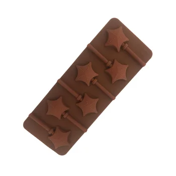 

6 even creative with diamond star silicone chocolate mold, silicone lollipop mold