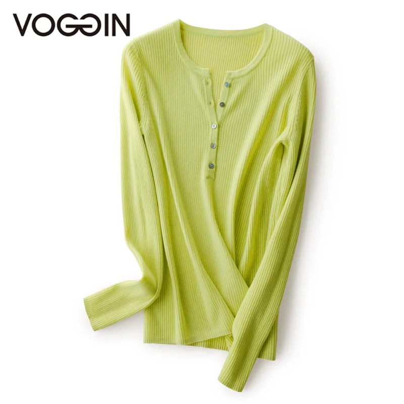 VOGGIN Cardigan women Austrilian wool Base layer woolen Sweaters Crewneck bodysuits Knitted wear Sweater fabric Merino 2020 | Женская