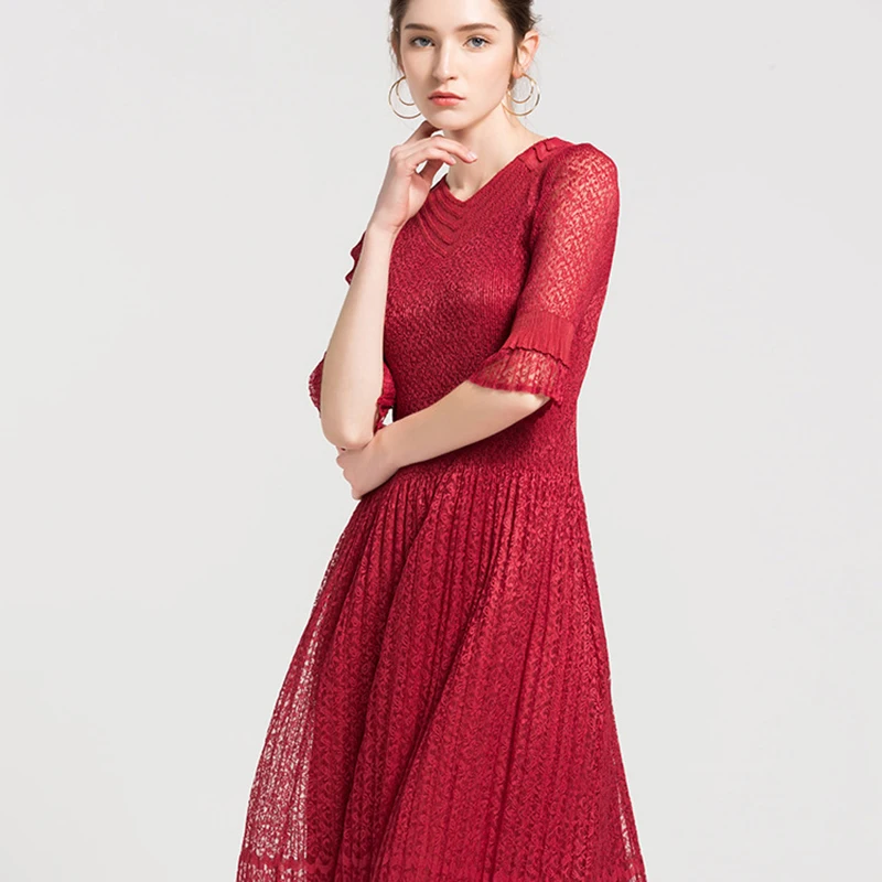 Miyake Style Summer Robe Ete 2018 Dress Temperament Ladies Basic Maxi Dress Pleats Plus Dress Hot Sale Low Price Clearanc Tp2108 Dresses Aliexpress