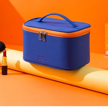 

High capacity Make Up bag Cosmetic Bag Women Necessaries Leather Travel Organizer Zipper Makeup Case Pouch Toiletry Kit Bags