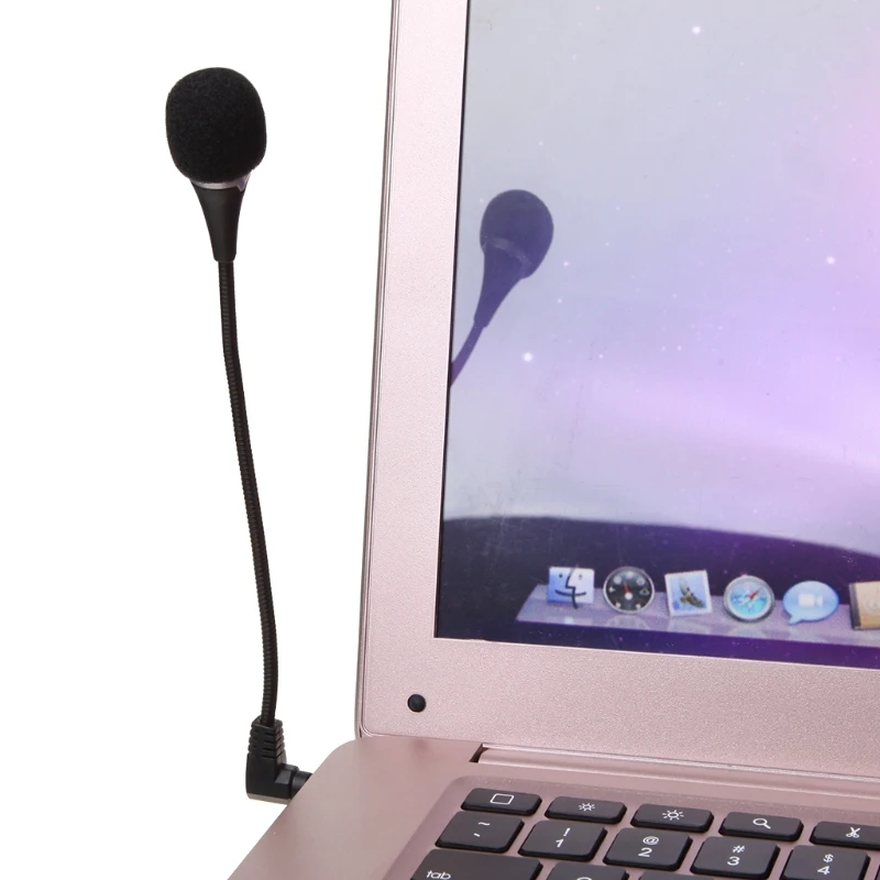 Mini micrófono Flexible con cancelación de ruido, interfaz de 3,5mm, para PC, portátil y Notebook
