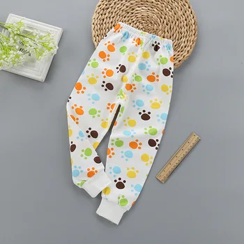 

2020 ins baby toddler girl boy kids infant long johns cute pajamas stripe Floral graphic classic thin cotton home pants Casual