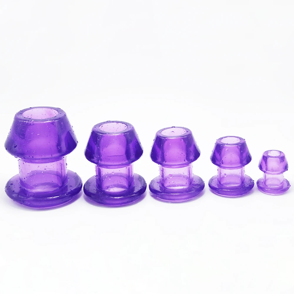 Hollow Anal Expander Huge Dildo Man Anus Plugs Prostate Massage Vagina Dilator Sex Toys Super Large Silicone Butt Plug Enema Toy (7)