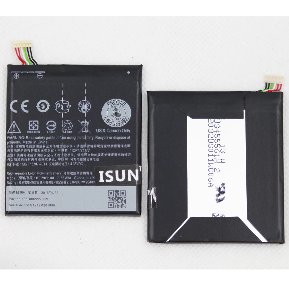 ISUNOO 5pcs/lot 2040mAh B0P9O100 Battery For HTC Desire 612 D610 D610n D610t 610 Replacement | Мобильные телефоны и