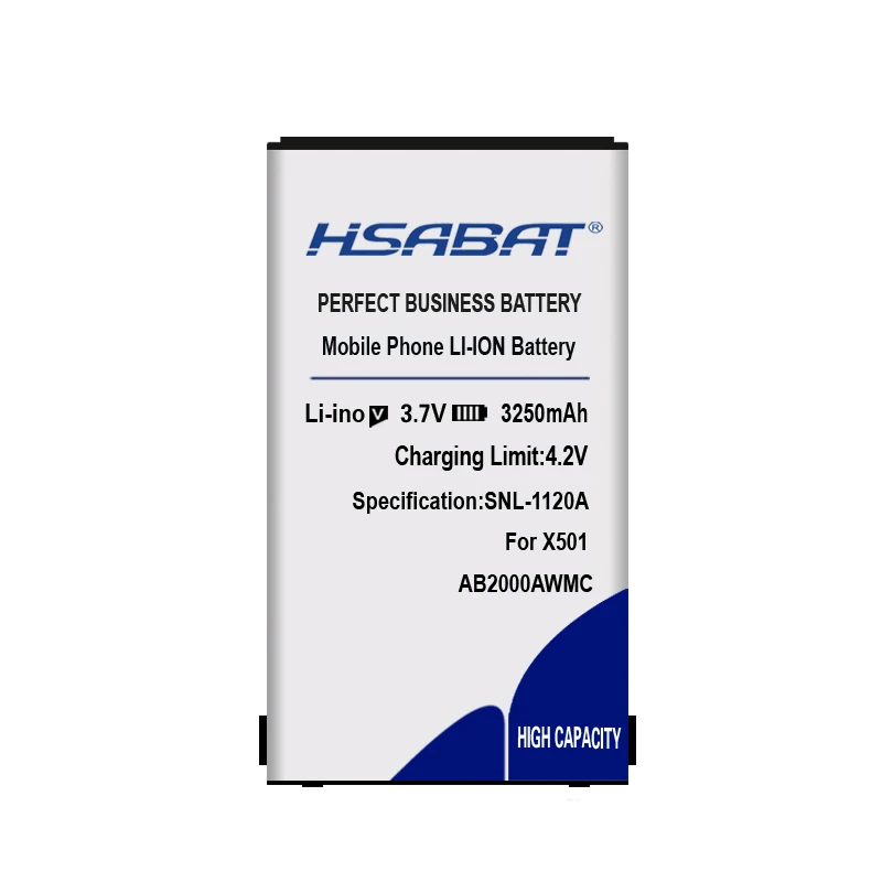 HSABAT AB2000AWMC 3250 мАч для мобильного телефона PHILIPS Xenium X501 X513 X523 X130 X623 X3560 X2300 X333 Батарея
