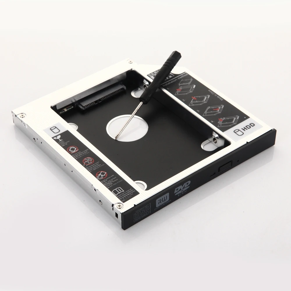 

12.7mm 2nd HDD SSD Hard Drive Optical bay Caddy Frame Adapter for Dell Inspiron M5010 N5010 N7110 N7010 N5110 DS-8A5SH DVD ODD