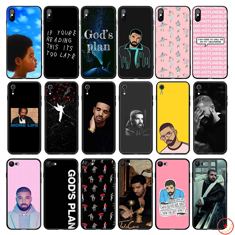 Drake Soft Silicone Phone Case for iPhone 11 Pro Xs Max X or 10 8 7 6 6S Plus 5 5S SE Xr 7Plus Cover |