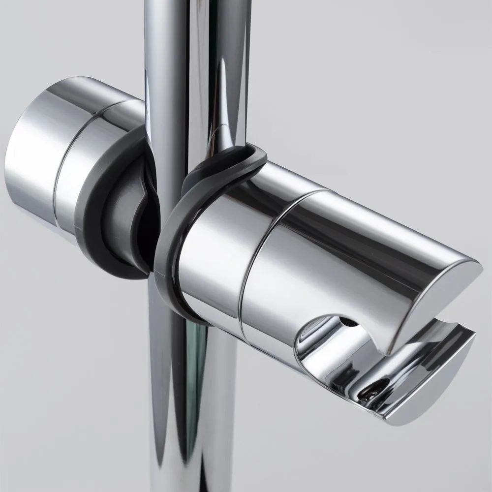 19~25mm Adjustable Hand Held Shower Head Slide Bar Holder, Exposed Shower Clamp, 360&deg; Swivel Bracket, Chrome, 04-042A