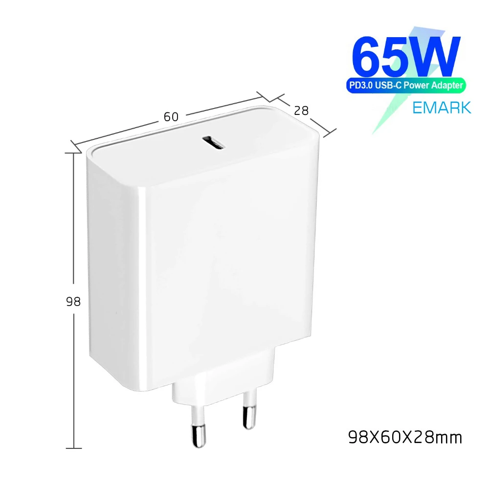 65W 20V 3.25A usb type C PD 45W быстрое зарядное устройство QC 3,0 адаптер питания ноутбука Для Macbook Pro/Asus/lenovo thinkpad/hp/DELL XPS/Xiaomi