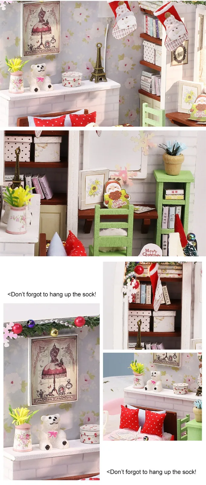 3D деревянный кукольный дом мебель для вилл DIY Миниатюрная модель светодиодный свет 3D деревянный кукольный домик рождественские подарки игрушки для детей# g4