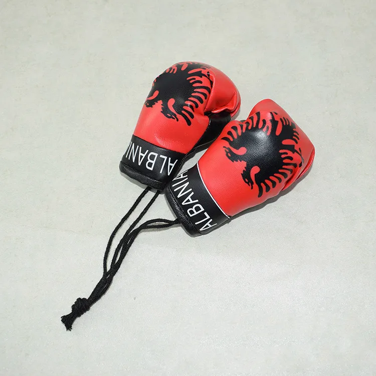 boxe salão jogo luvas bandeira decorado mini pequena luva chave fodding