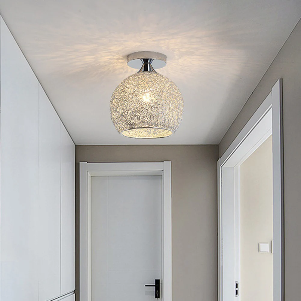LED Ceiling Lights For Corridor Living Room Modern Aluminum Unique Weaving Process Pattern Lampshade Home Decor Lamp | Лампы и
