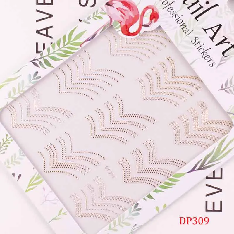 patter9 Гибкая золотая полоса, Золотая хромированная лента, 3D5 цветов, наклейка s, металлическая наклейка для 3D DIY наклейки для дизайна ногтей s полые наклейки - Цвет: patter9