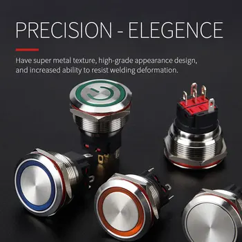 

WD 25mm Ring Symbol style light 5A Waterproof Metal Push Button Switch