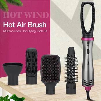 

CkeyiN 5 In 1 Multifunction Air Brush Set Professional Hair Straightener Curler Dryer Brush Fast Hester Hair Styling