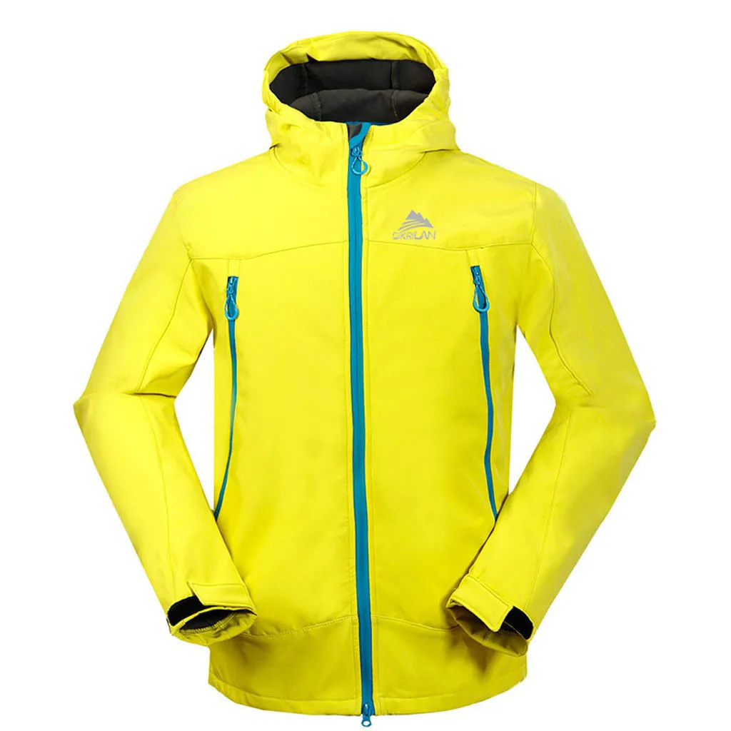 Уличная Водонепроницаемая флисовая куртка охотничья ветровка лыжная куртка походная дождь Кемпинг Рыбалка тактическая одежда для мужчин и женщин - Цвет: YE
