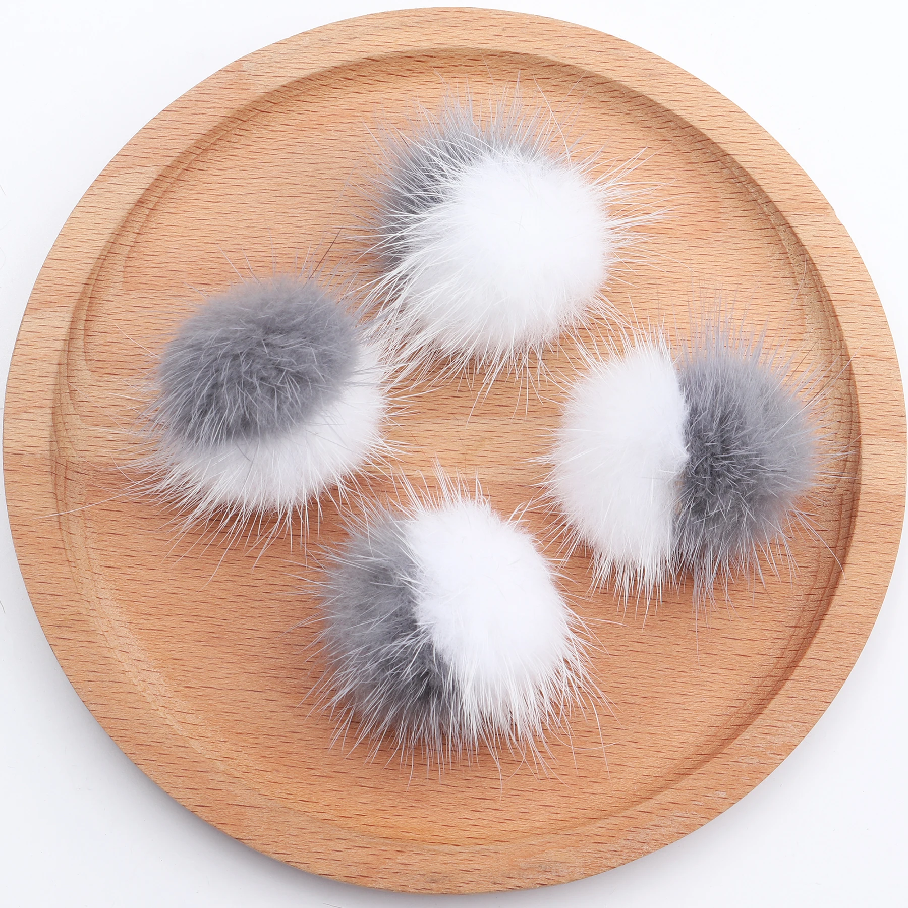 GUFEATHER M493,jewelry accessories,hand made,real fur mink,fluffy ball,diy accessories,diy earrings,jewelry making,6pcs/lot