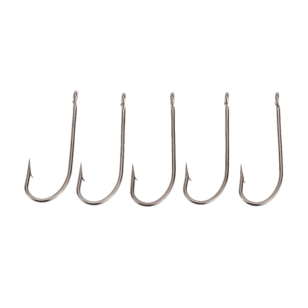 Size 6# 100pcs High Carbon Steel Fishing Hooks with Barb and Tiny Hole
