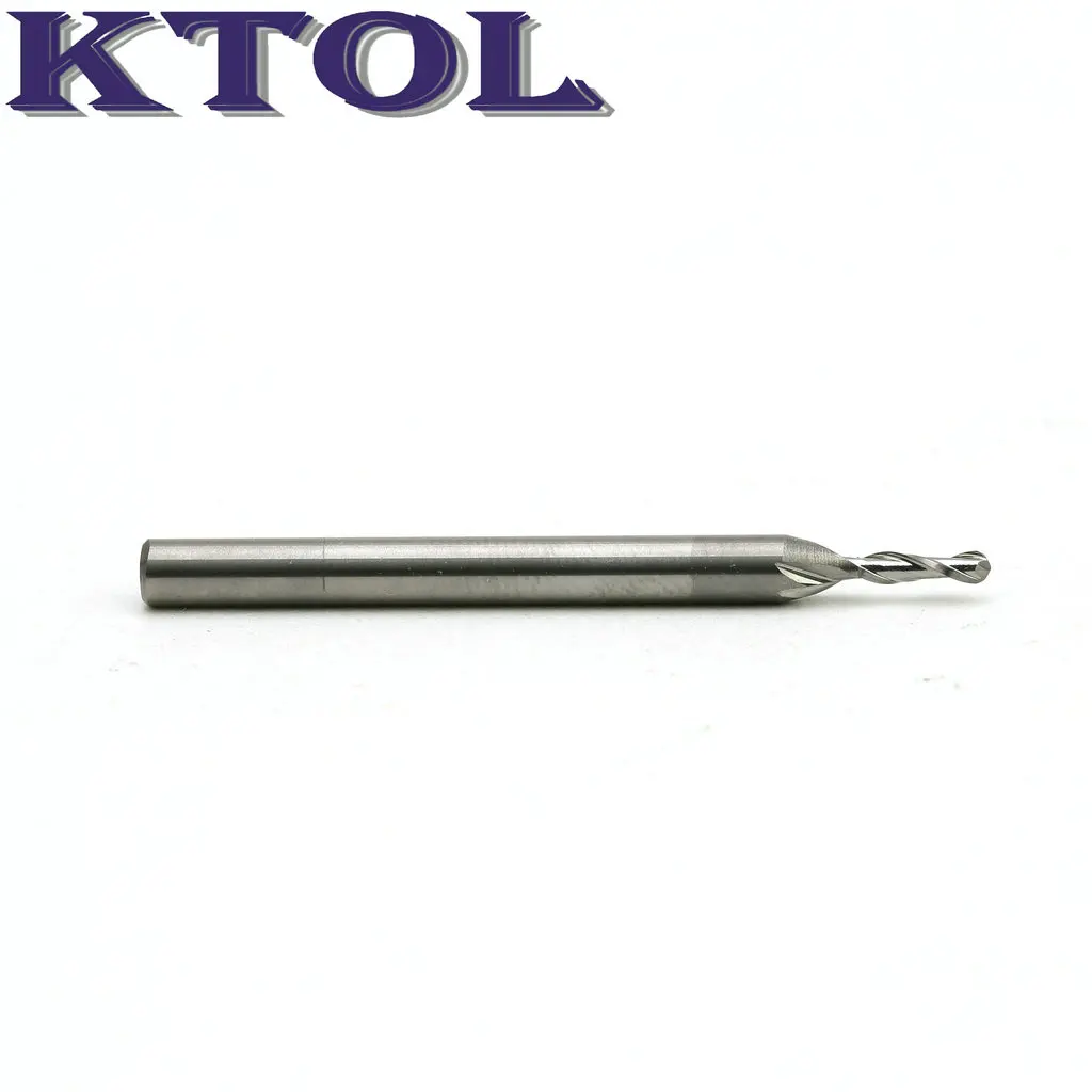 3.175*1.5*6mm 2 Flute Solid Carbide Wood Cutter Ball Nose End Mill Engraving Bits 3D Carving Spiral Micro CNC Router Tools Sets |