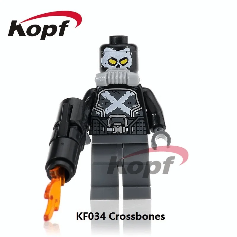 KF034 No Box KF009 одна строительные блоки Супер Герои мини Дэдпул 2 кабель халкпул Питер домино кирпичные фигурки Детские игрушки подарок - Цвет: KF034 No Box