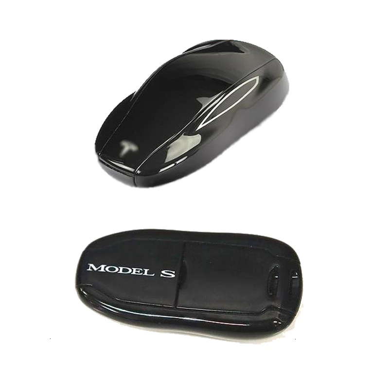 1Pcs Car Key Case Cover With Belt Aluminum Alloy Key Shell Storage Bag Protector Deluxe Styling For Tesla Model S Model X