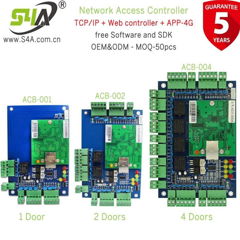 TCP IP Ethernet плата контроллера доступа совместима со всеми RFID кард ридером Wiegand 26