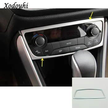 

For Suzuki S-cross scross SX4 2014 2015 2016 2017 car ABS chrome Console temperature air-condition Volume switch trim frame lamp