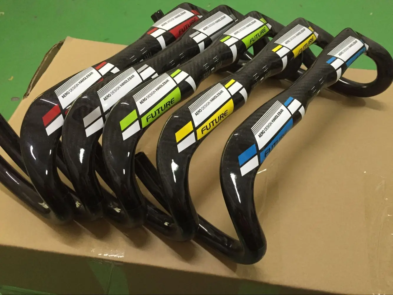 

New Style Future All Carbon Fiber Road Bicycle Bent Handlebar Highway Bent Handlebar Small Bent Handlebar Five-Color