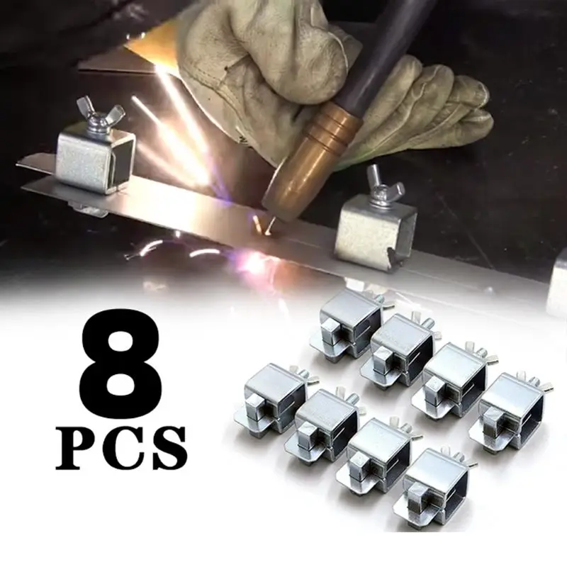 

8pcs Butt Welding Clamps Sheet Metal Locator Adjustable Positioner Clip Holder 831F