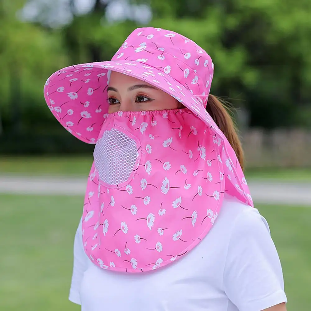 Polka Dot Print Sun Hat Wide Brim Sunshade Hats Summer Lightweight