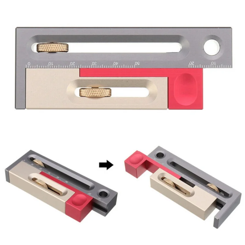 

Woodworking Table Saw Gap Slot Regulator Slot Ruler Make The Mortise And Tenon Movable Measuring Block Length Compensation Tool