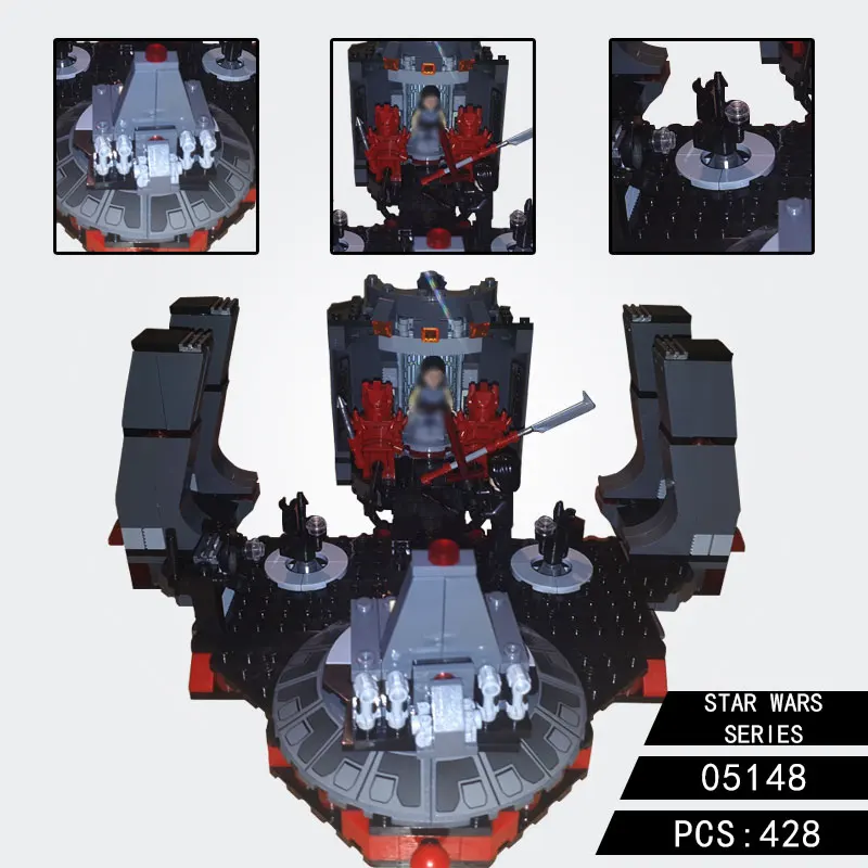 

Compatible Legoing StarWars Snoke's Throne Room set Supreme leader snoke 05148 Figure Model Building Blocks Toys for children