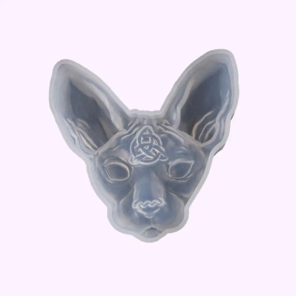 DIY Crystal Epoxy Mold Cat Head Model Decoration Silicone Mold High mirror silicone mold