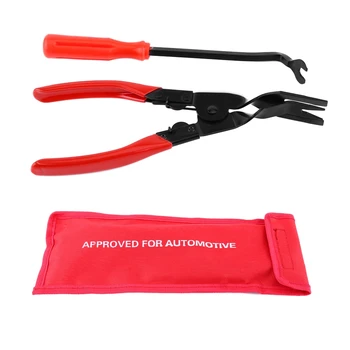 

High Quality Car Door Card Panel Trim Upholstery Remover+Clip Removal Pliers Pry Tool Set for the quick removal of clip