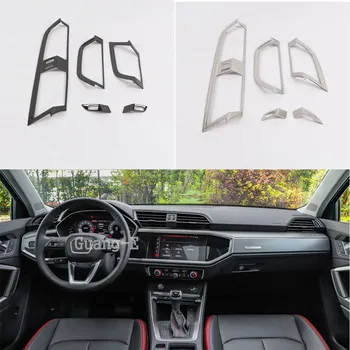 

For AUDI Q3 (F3)2018 2019 2020 Car instrument glove trim ABS chrome panel upside air conditioning outlet vent 4pcs