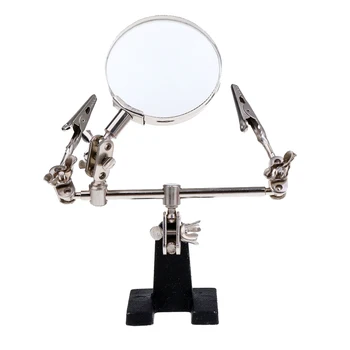 

2.5x Magnifier Magnifying Glass Two Adjustable Retaining Clips