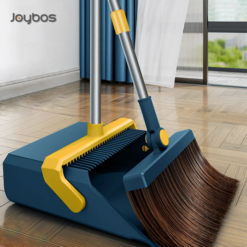 Joybos Broom & Dustpan Set Home Scalable Extended Windproof Stainless