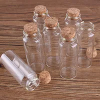 5pcs 40ml 30*80mm Message Bottles Glass bottle with Cork Lids Potion bottles Glass Jars Glass vessels Spice Jars for Art Craft 1
