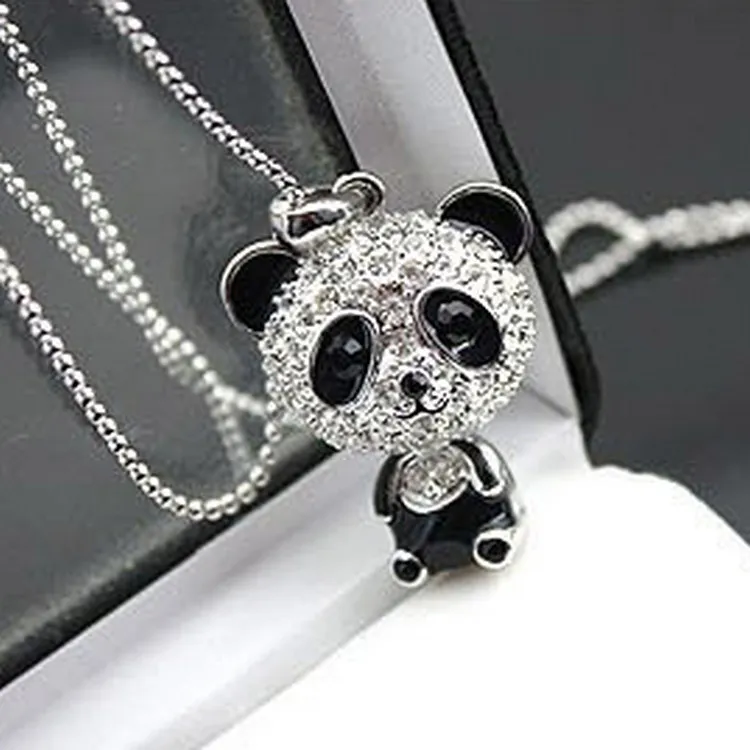 

2019 Time-limited New Moana Kolye Collares Woman Jewelry With Big Panda Pendant Long Necklace Sweater Chain Modern Fashion