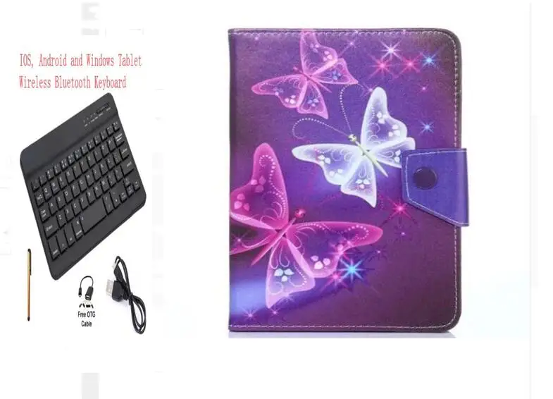 Bluetooth клавиатура чехол для huawei MediaPad T3 10 AGS-W09/AGS-L09 9,6 дюймовый планшет клавиатура подставка PU кожаный магнитный чехол+ ручка - Цвет: Keyboard Case