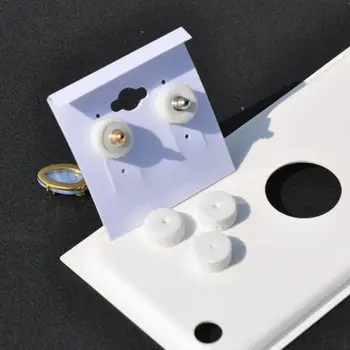 

500Pc Sterling Silver Earrings Pins Anti Bending Protective Mat Safe Pin Package M0XF