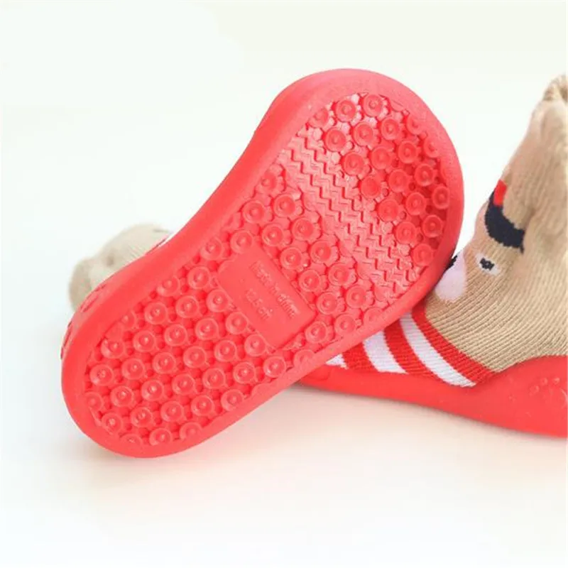Мягкие удобные кроссовки для маленьких мальчиков и девочек с рисунком Bebe, брендовые Нескользящие латексные носки для малышей
